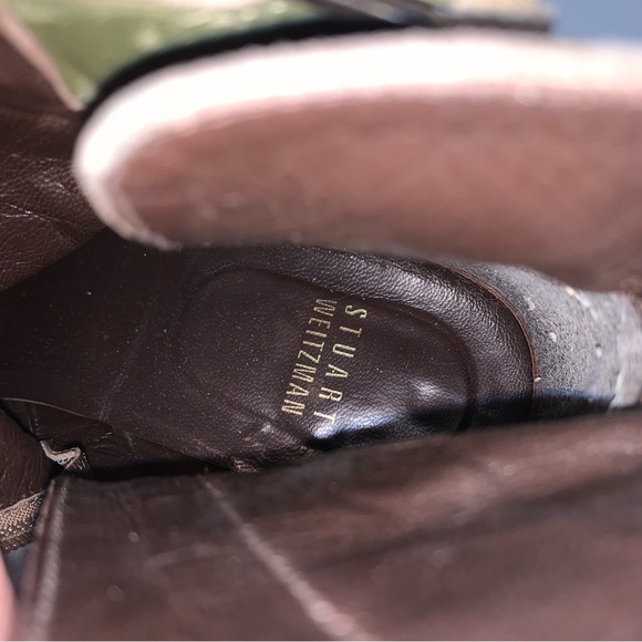 Stuart Weitzman Kickstart Studded Suede Ankle Boot 6 - Picture 14 of 14